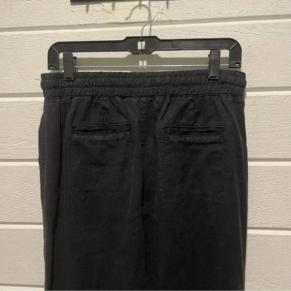 Cato Women’s Straight Leg Drawstring High Waist Black Cotton Pants Size Small - Picture 6 of 7